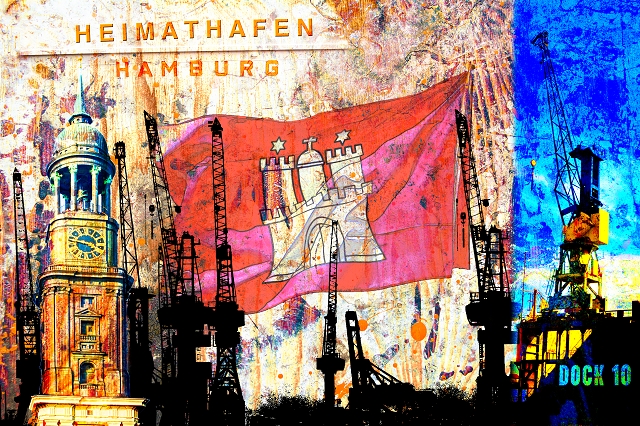 Collage Hamburg Michel