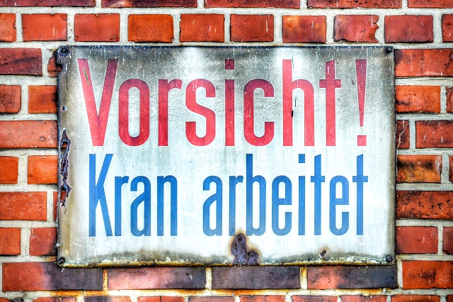 Schild Vorsicht Kran arbeitet 987 | |